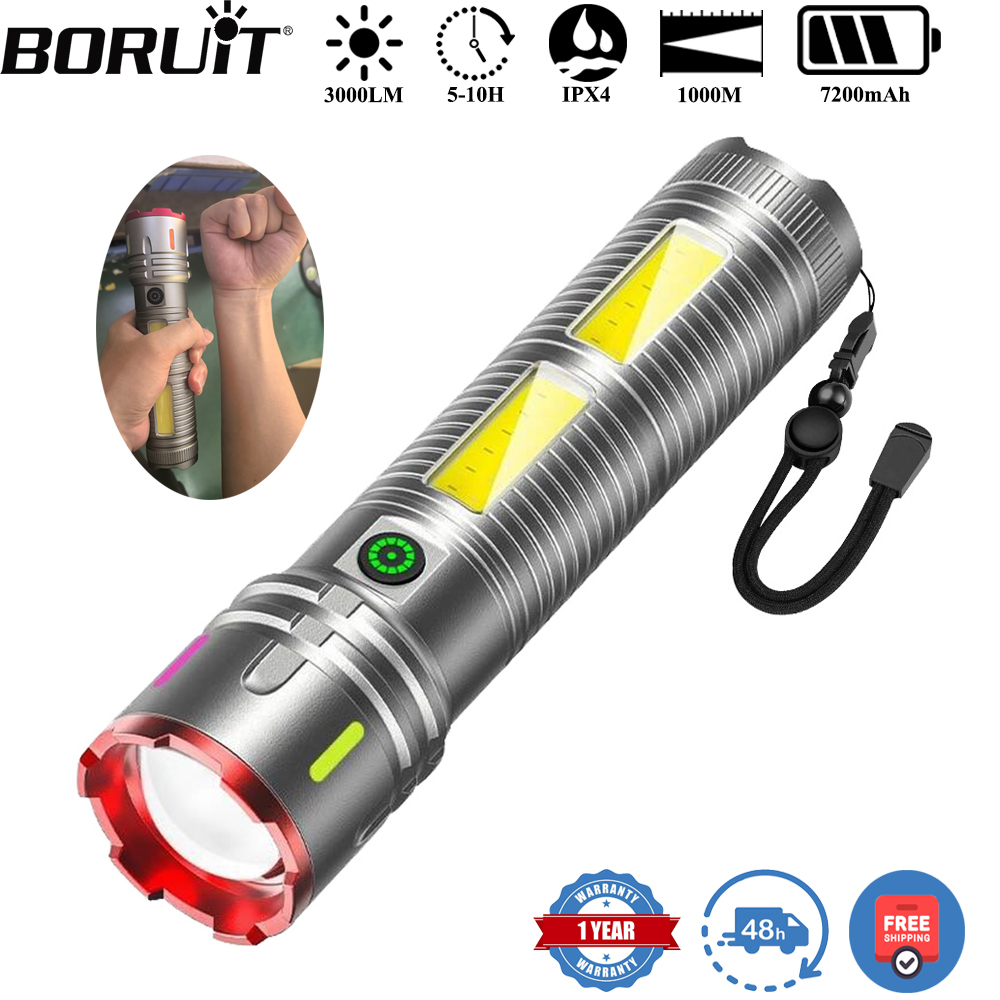 Outdoor Power Meter Bike - BORUiT 3000LM 1000M длинный светодиодный фонарик