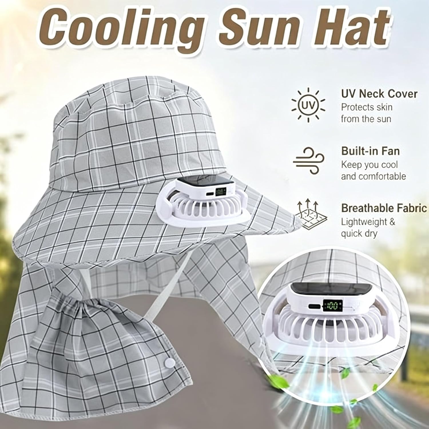 1 шт. Солнечная шляпа-вентилят – обзор и цена Outdoor Power Fan